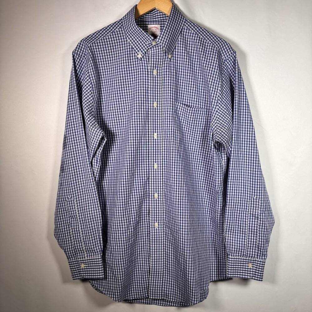 Brooks Brothers Button Down Shirt Mens 15.5 34 Original Polo Oxford Madison
